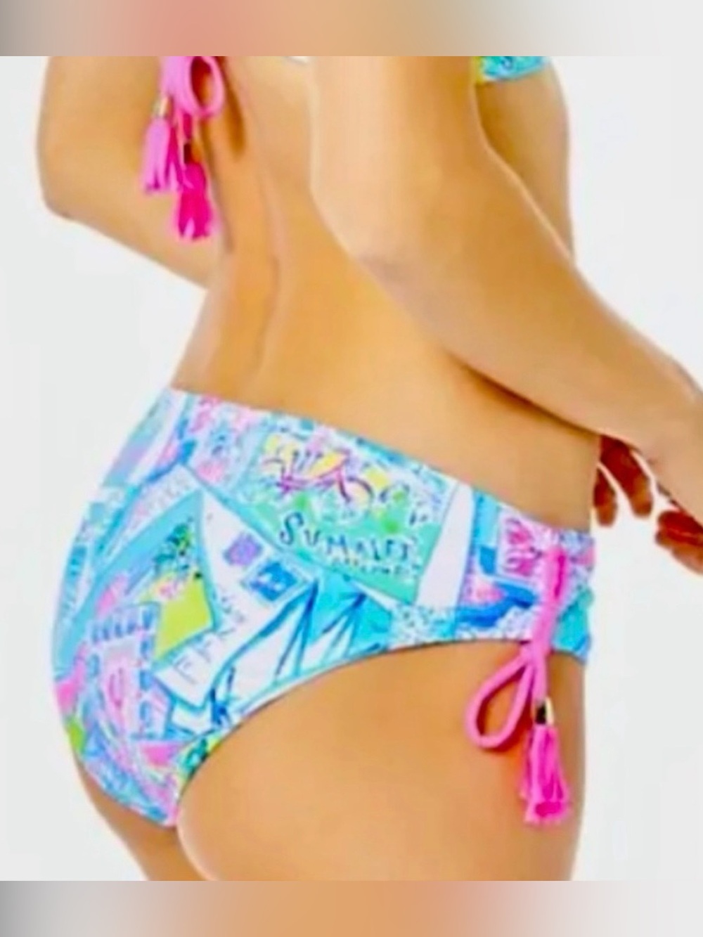 NWT LILLY PULITZER Dionne Swim Bottom Wish You We’re Here Size 10 Resort Beach